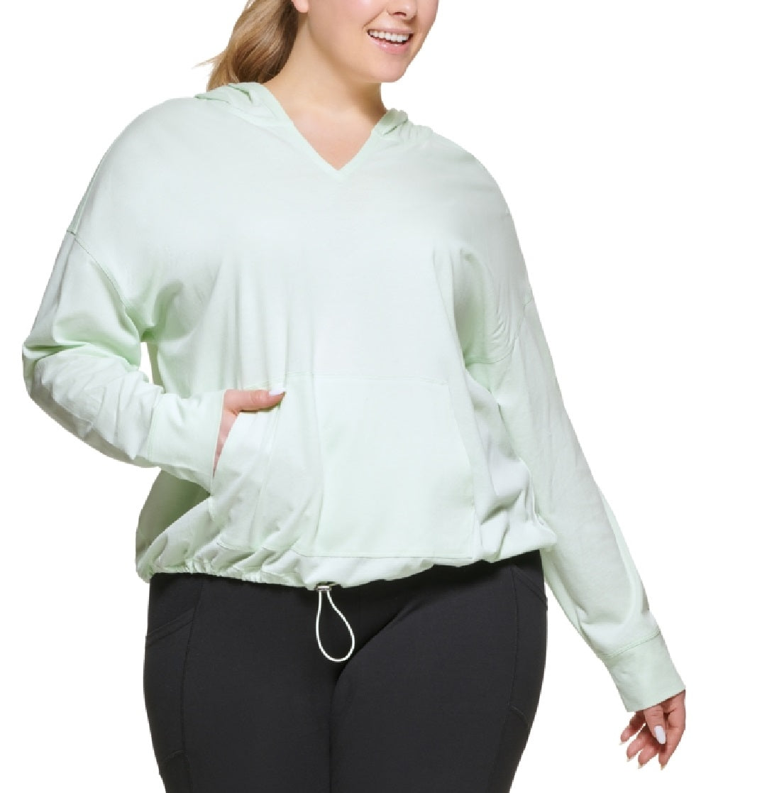 Camiseta Calvin Klein Feminina com Capuz Verde Tamanho 1X