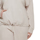 Camiseta Calvin Klein Performance Plus Feminina com Capuz Bege Tamanho 2X