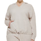 Camiseta Calvin Klein Feminina com Capuz Marrom Tamanho 1X