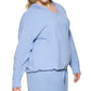 Camiseta Calvin Klein Feminina com Capuz Azul Tamanho 1X