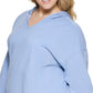 Camiseta Calvin Klein Feminina com Capuz Azul Tamanho 1X