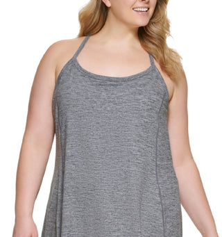 Vestido Calvin Klein Feminino Space Dyed com Tiras Preto Tamanho 1X