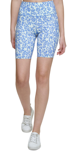 Calvin Klein Shorts Feminino Estampado Cintura Alta Ciclismo Roxo Tamanho Médio
