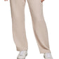 Calça Calvin Klein Feminina Algodão Crepe Corte Reto Marrom Tamanho Pequeno Grande