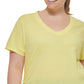 Camiseta Calvin Klein Feminina Franzida Amarela Tamanho 1X