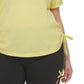 Camiseta Calvin Klein Feminina Franzida Amarela Tamanho 1X