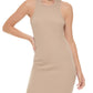 Vestido regata feminino Calvin Klein de algodão com costas nadador, marrom, tamanho pequeno, extragrande