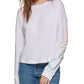 Camiseta Calvin Klein Feminina Gola Redonda Manga Longa Branca Tamanho Pequeno Médio