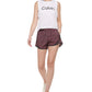 Calvin Klein Shorts Feminino Performance Estampado Roxo Tamanho Grande