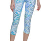 Calça legging feminina Calvin Klein cropped cintura alta verde tamanho X-S