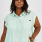 Blusa Calvin Klein Feminina Manga Curta Verde Tamanho 2X