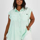Blusa Calvin Klein Feminina Manga Curta Verde Tamanho 2X