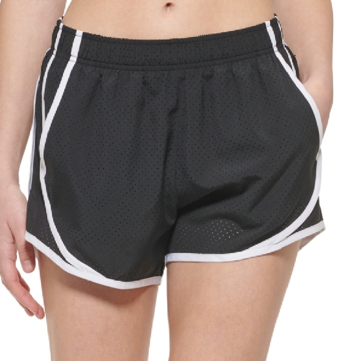 Shorts de corrida feminino Calvin Klein preto tamanho extragrande