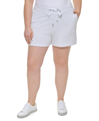Calvin Klein Women's Monogram Logo Shorts White Size 1X
