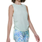 Calvin Klein Regata Feminina com Amarração Lateral e Babados Verde Tamanho Grande