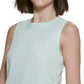 Calvin Klein Regata Feminina com Amarração Lateral e Babados Verde Tamanho P