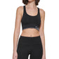 Sutiã esportivo feminino estilo nadador Calvin Klein, preto, tamanho extragrande