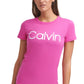 Camiseta Calvin Klein Feminina com Logotipo Rosa
