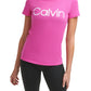 Camiseta Calvin Klein Feminina com Logotipo Rosa