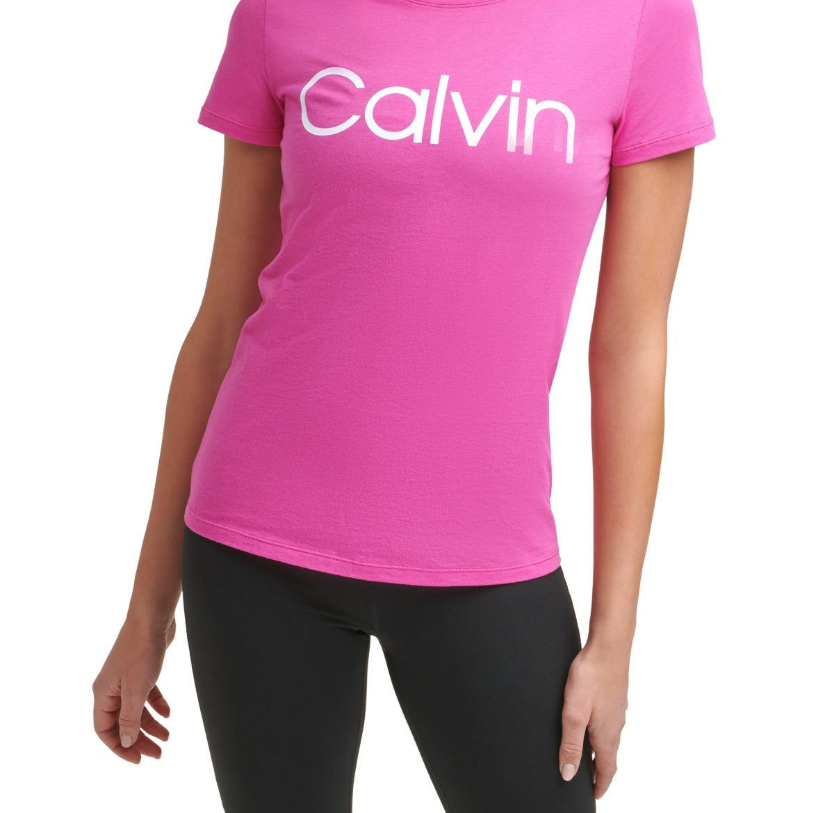 Camiseta Calvin Klein Feminina com Logotipo Rosa