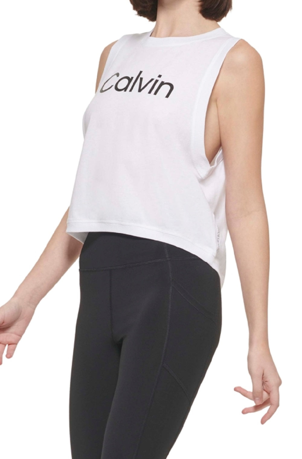 Calvin Klein Camiseta Muscle Feminina Branca Tamanho P