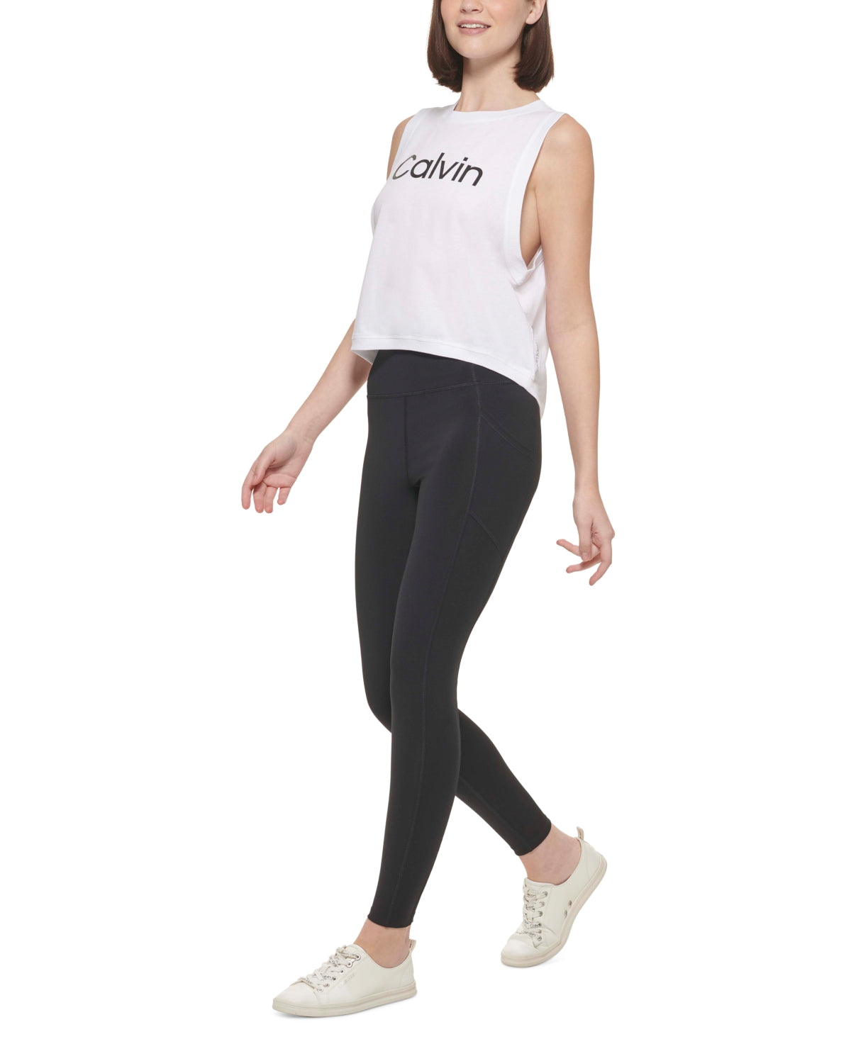 Calvin Klein Camiseta Muscle Feminina Branca Tamanho P