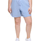 Calvin Klein Shorts Feminino Cintura Alta Algodão Azul Tamanho 1X