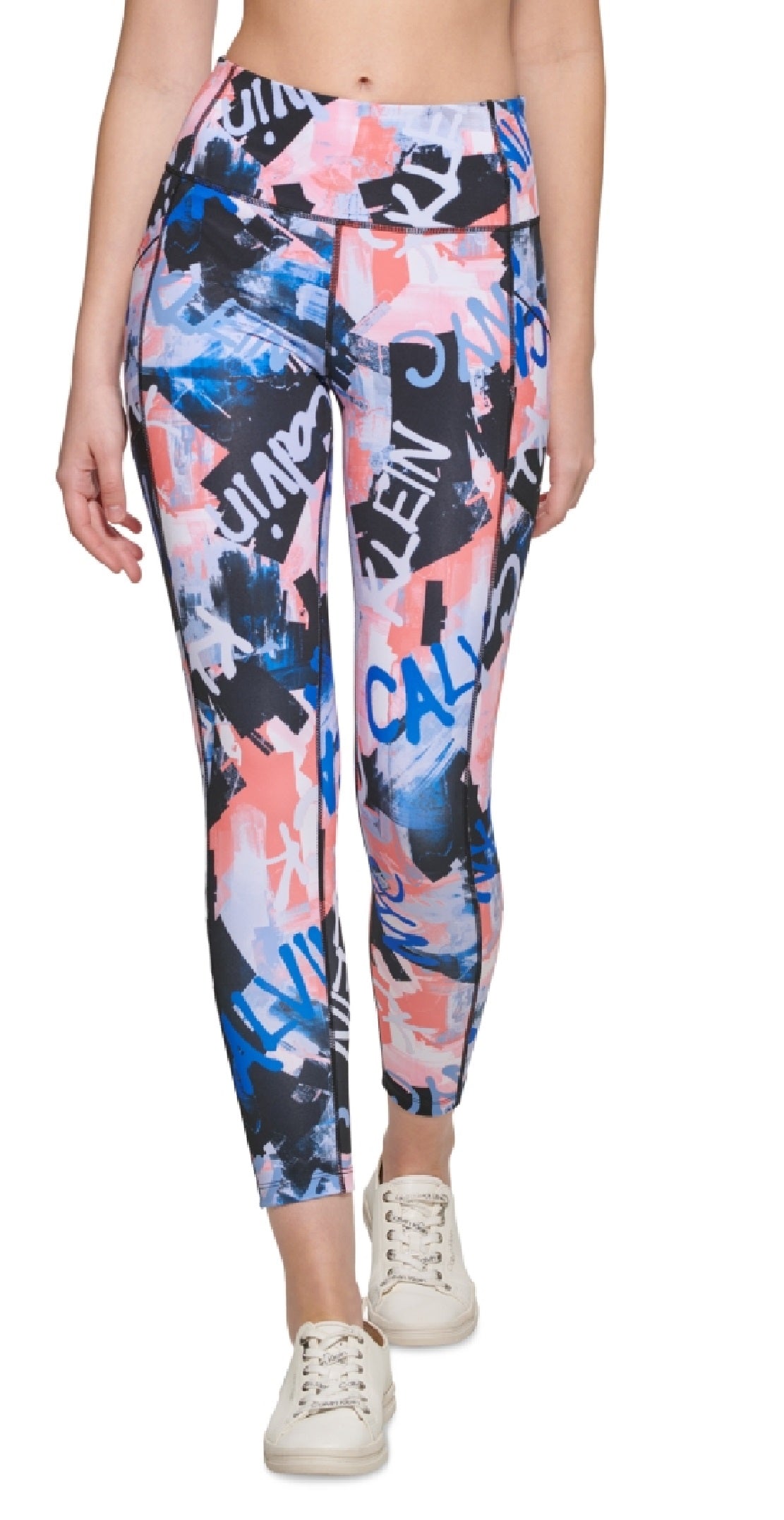 Calça legging feminina Calvin Klein estampada cintura alta 7/8 azul tamanho extragrande