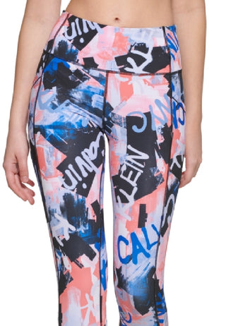 Calvin Klein Women's Printed High Rise 7/8 Leggings Blue Size Medium