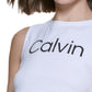 Calvin Klein Regata Cropped Feminina Branca Tamanho X-G