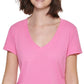 Blusa Calvin Klein Feminina Rosa Tamanho X-G