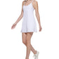 Vestido de exercício feminino Calvin Klein Pickleball, branco, tamanho extragrande