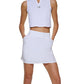 Calvin Klein Saia Curta Feminina Pickleball Branca Tamanho X-G