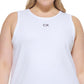 Calvin Klein Regata Fitness Feminina para Treino Branca Tamanho 1X