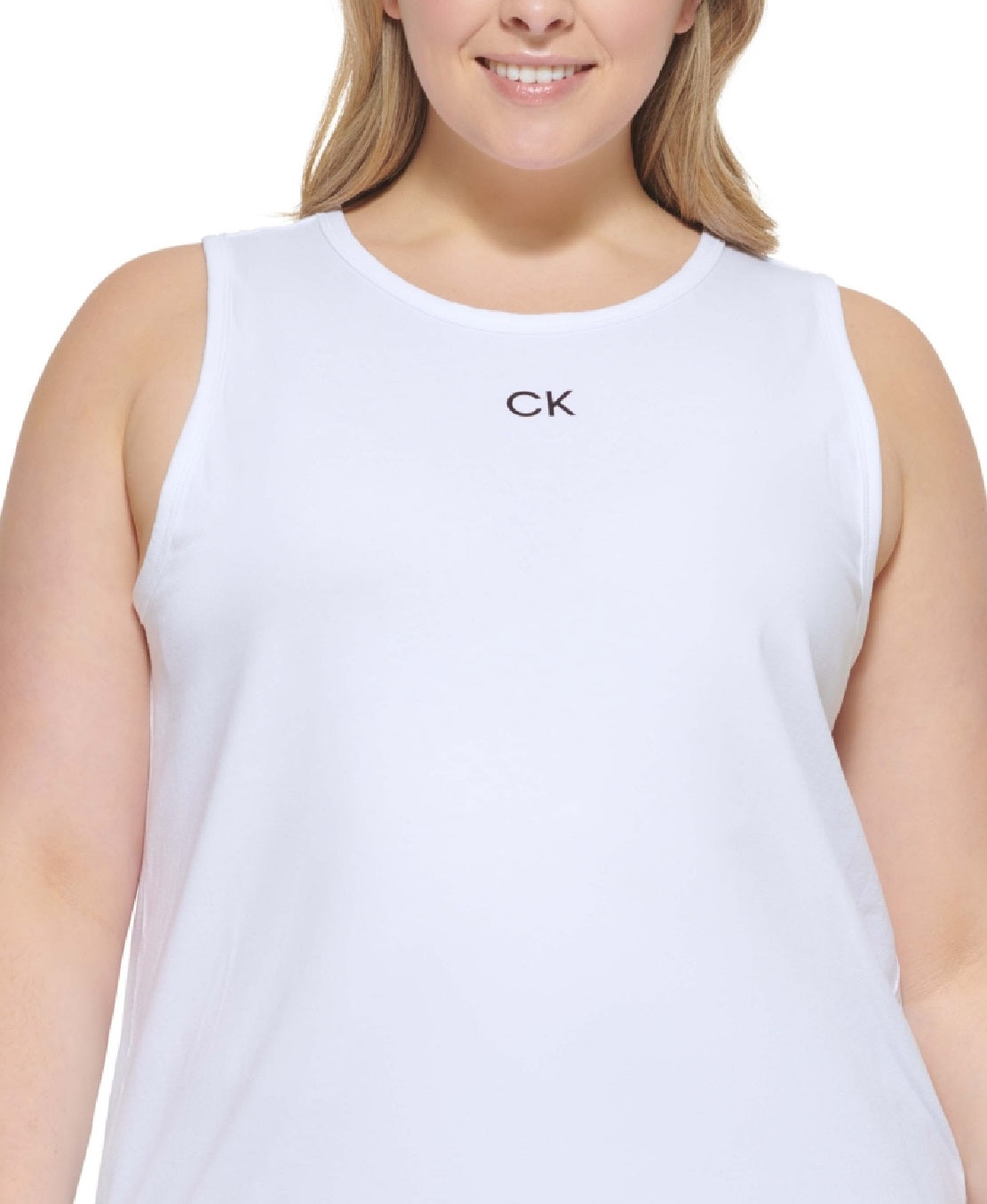 Calvin Klein Regata Fitness Feminina para Treino Branca Tamanho 1X