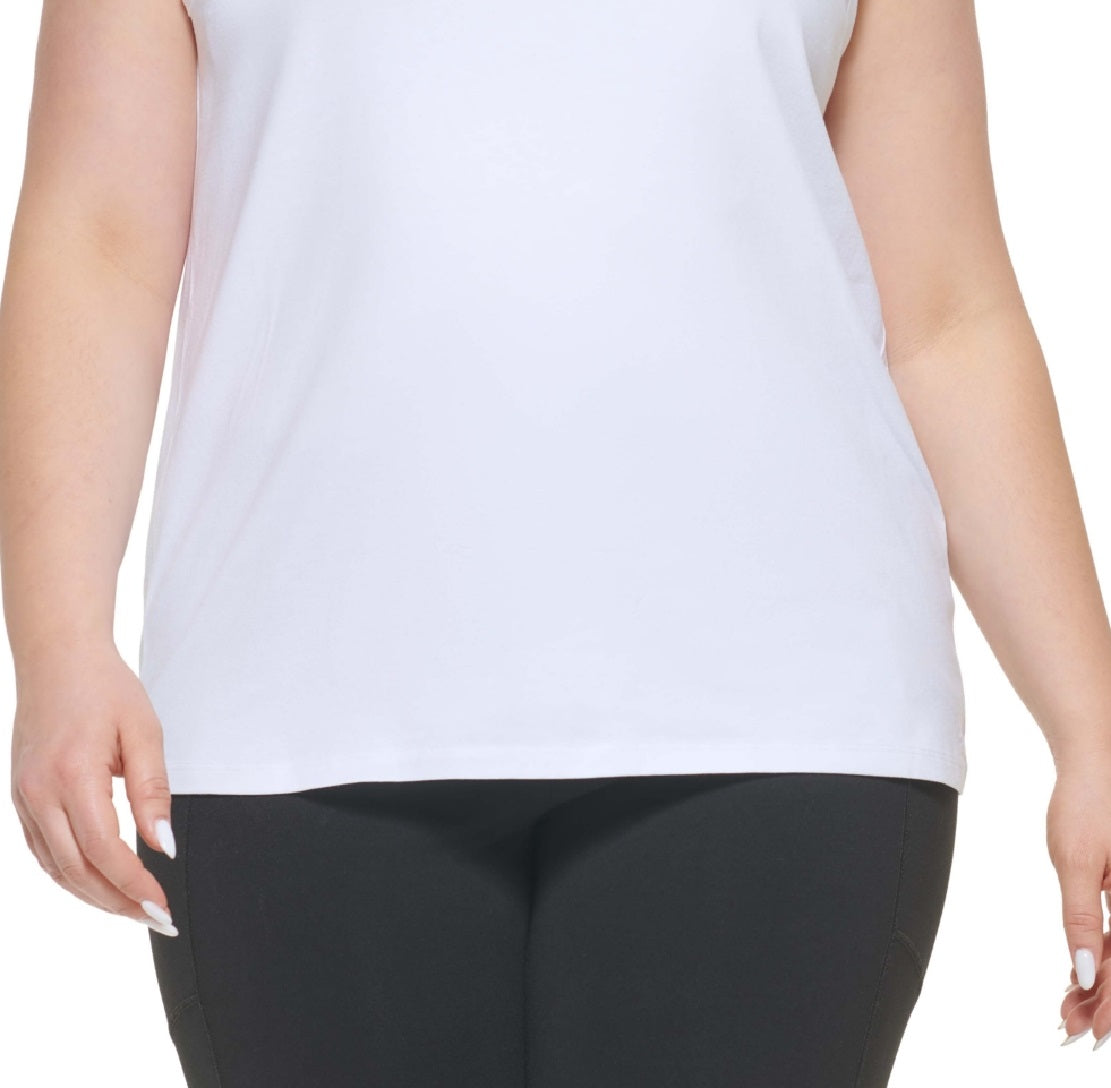 Calvin Klein Regata Fitness Feminina para Treino Branca Tamanho 1X