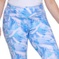 Calça legging feminina estampada de cintura alta Calvin Klein azul tamanho 3X