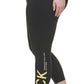 Calça legging feminina Calvin Klein CK Logo cintura alta 7/8 amarela tamanho 2X