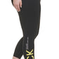 Calça legging feminina Calvin Klein CK Logo cintura alta 7/8 amarela tamanho 2X