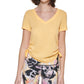 Blusa Calvin Klein Feminina Pregueada Amarela Tamanho Médio