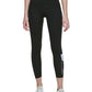 Calça legging feminina Calvin Klein com logo 7/8, branca, tamanho extragrande