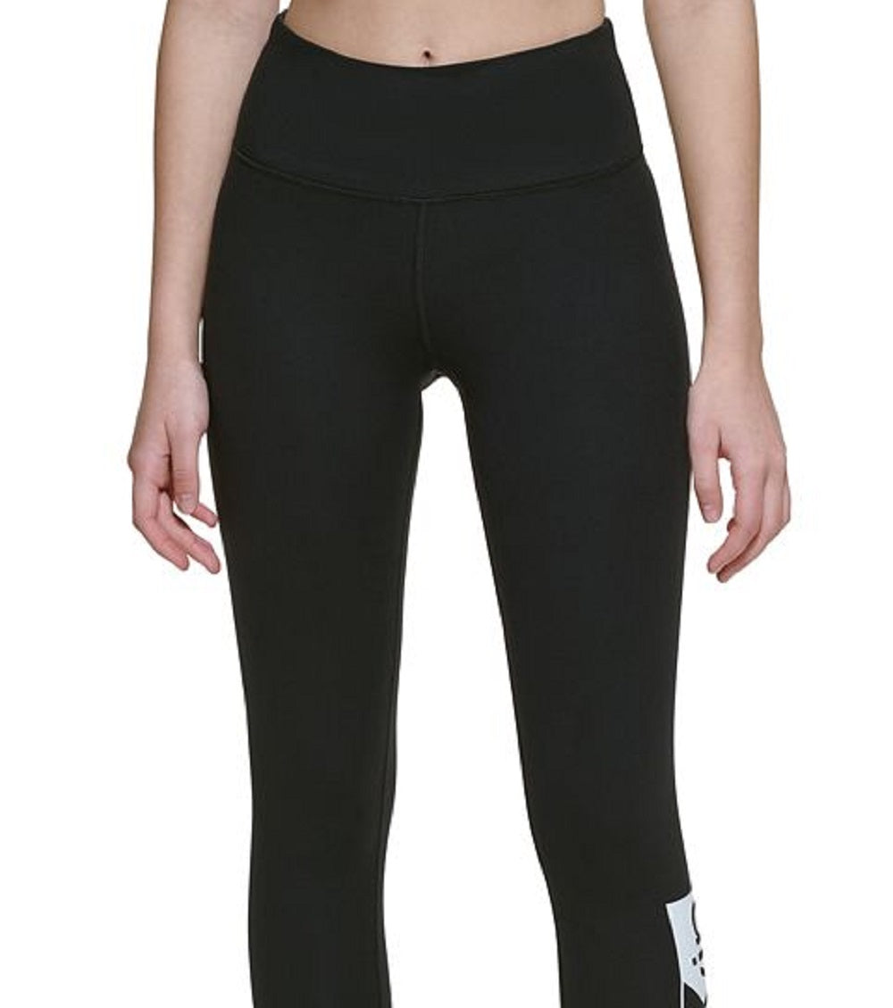 Calça legging feminina Calvin Klein com logo 7/8, branca, tamanho extragrande