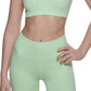Sutiã esportivo canelado feminino Calvin Klein, verde, tamanho pequeno
