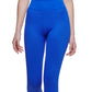 Sutiã esportivo canelado Calvin Klein feminino de impacto médio, azul, tamanho médio