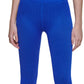 Calça legging feminina Calvin Klein canelada de cintura alta 7/8 azul tamanho médio