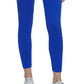 Calça legging feminina Calvin Klein canelada de cintura alta 7/8 azul tamanho médio
