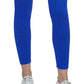 Calça legging feminina Calvin Klein canelada de cintura alta 7/8 azul tamanho pequeno