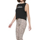 Calça legging feminina Calvin Klein estampada cintura alta 7/8 bege tamanho extragrande