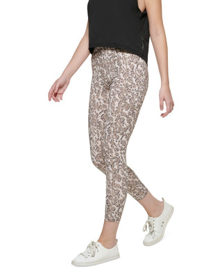 Calça legging feminina Calvin Klein estampada cintura alta 7/8 bege tamanho extragrande