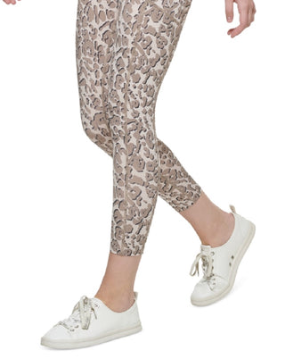 Calça legging feminina Calvin Klein estampada cintura alta 7/8 marrom tamanho grande